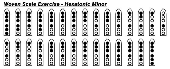 Hexatonic Minor Woven Scale