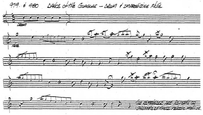 Transcription of Dance of the Guaguas by J. D. Robb